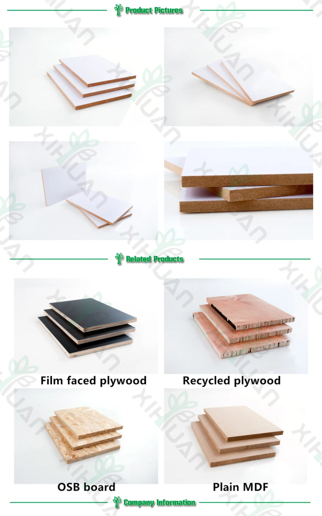 Factory Pure Color High Gloss UV Fiberboard for Interior Wall Decoration