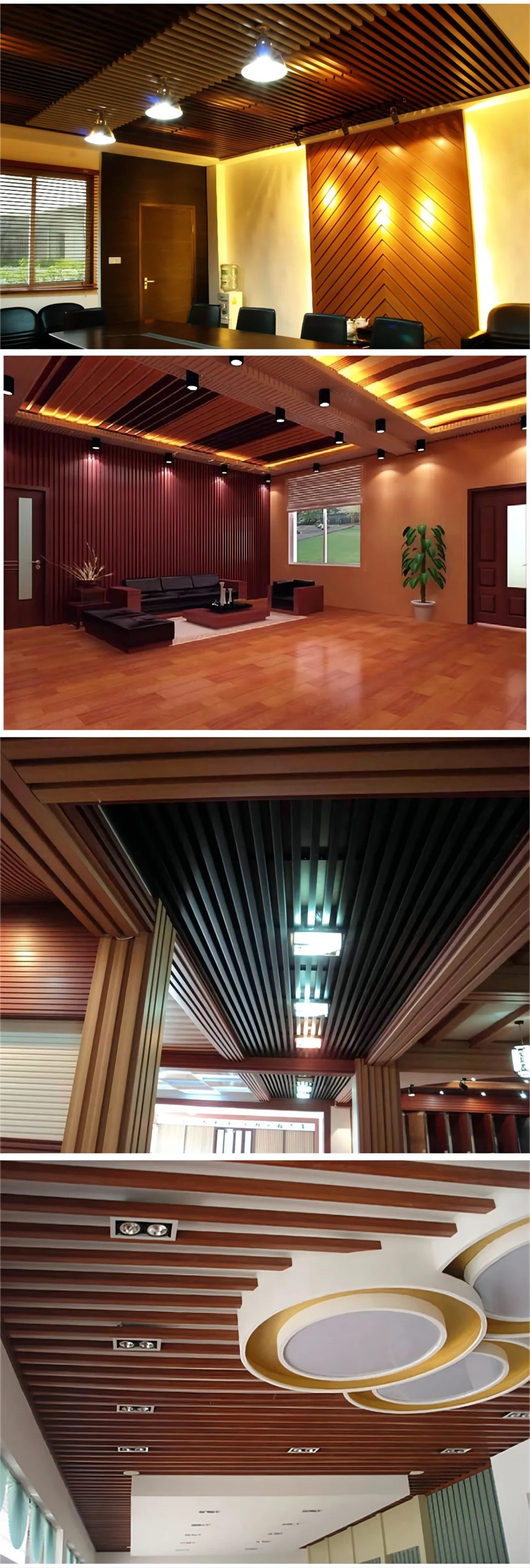 WPC Composite Interior Ceiling Hollow Square Timber Tube Decorative PVC Tubes