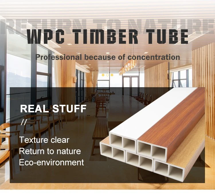 WPC Wood Composite Hollow Timber Tubeteak Wood Logs for Interior Wall Decoration