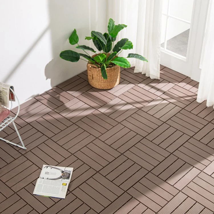 Hot Sale 300X300mm PE Material Anti-UV DIY Composite Wood Deck WPC Outdoor Flooring for Garden Floor