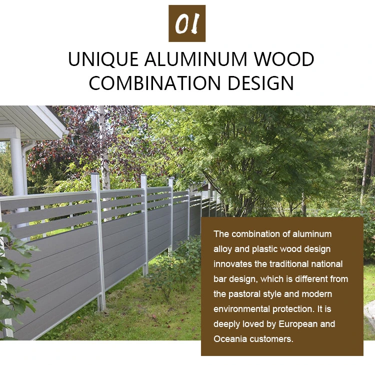 Mexytech Plastic Outdoor Composite WPC Garden Fence Gates and Fence