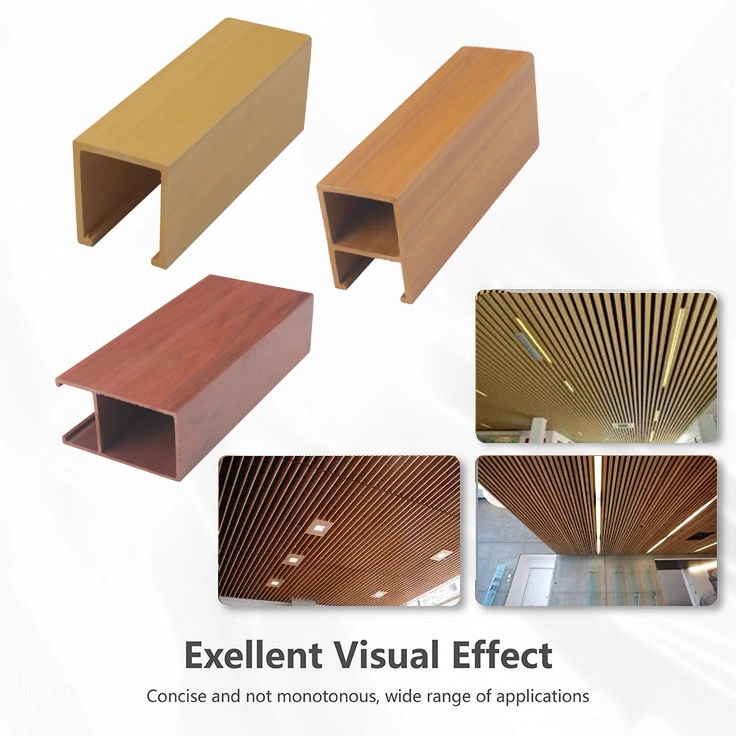 Co-Extrusion Wooden Square Partition WPC Partition Timber Wood Tube