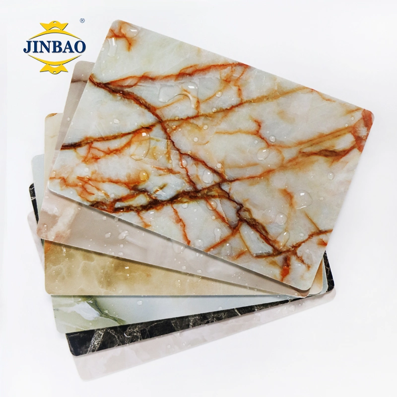 Jinbao PVC UV Board Custom Print Plastic Sheet PVC Extruder Board PVC Wall Panel Manufacturers Advertising PVC Marble Board