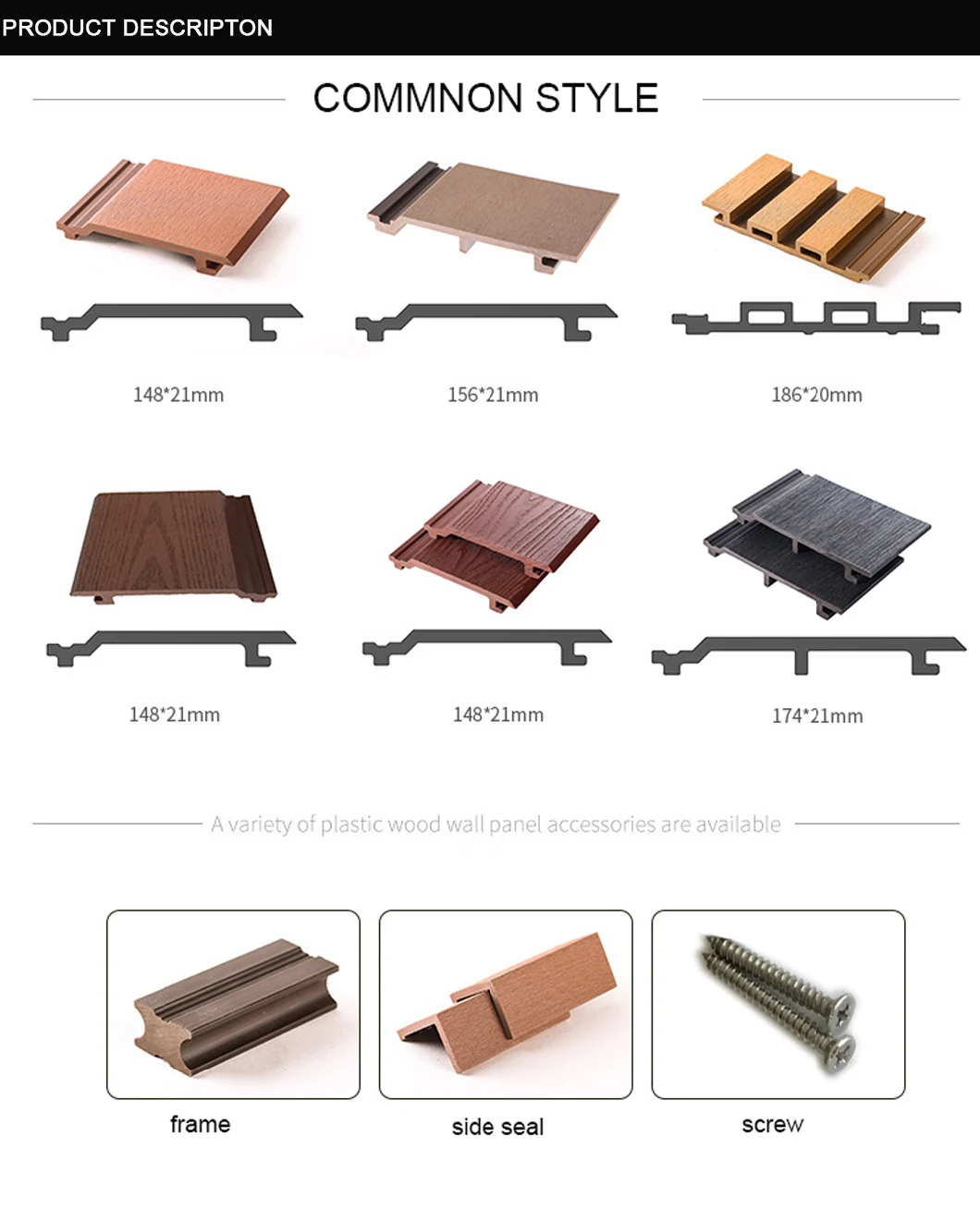 Decorativewooden Plastic PE Siding Fluted Exterior Composite Cladding Hollow WPC Outdoor Wall Panel